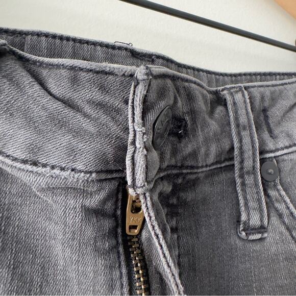 Madewell Curvy High-Rise Skinny Jeans Gray distressed button zip pockets stretch - Picture 9 of 13